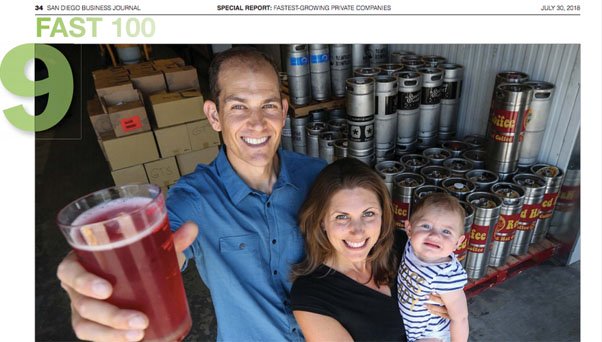 KegJoy™ Named 9th Fastest-Growing Private Company in San Diego